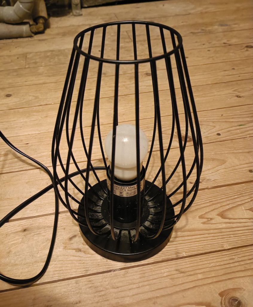 lamp schemerlamp zwart, Huis en Inrichting, Met schakelaar, 23 cm, Zo goed als nieuw, Zwart