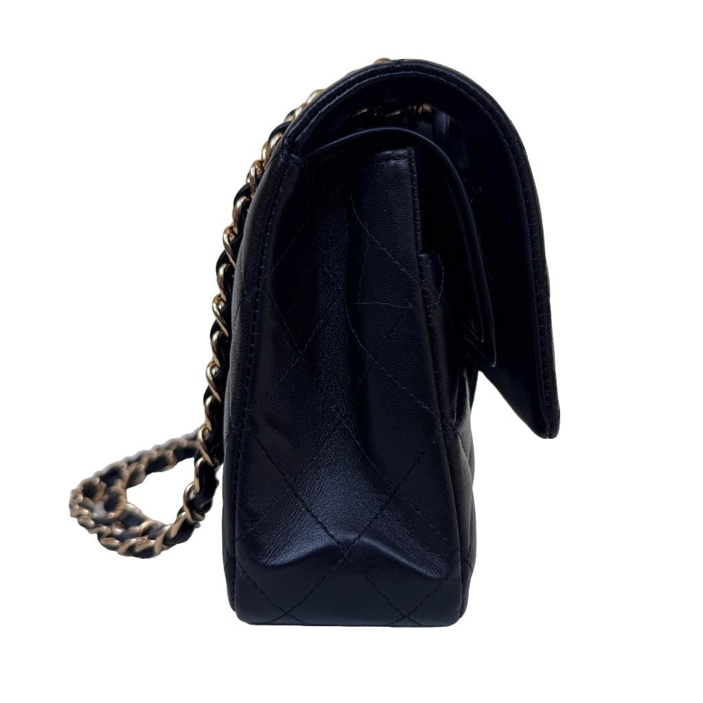 Chanel authentiek handtas crossbody schouder lamsleer zwart image 10