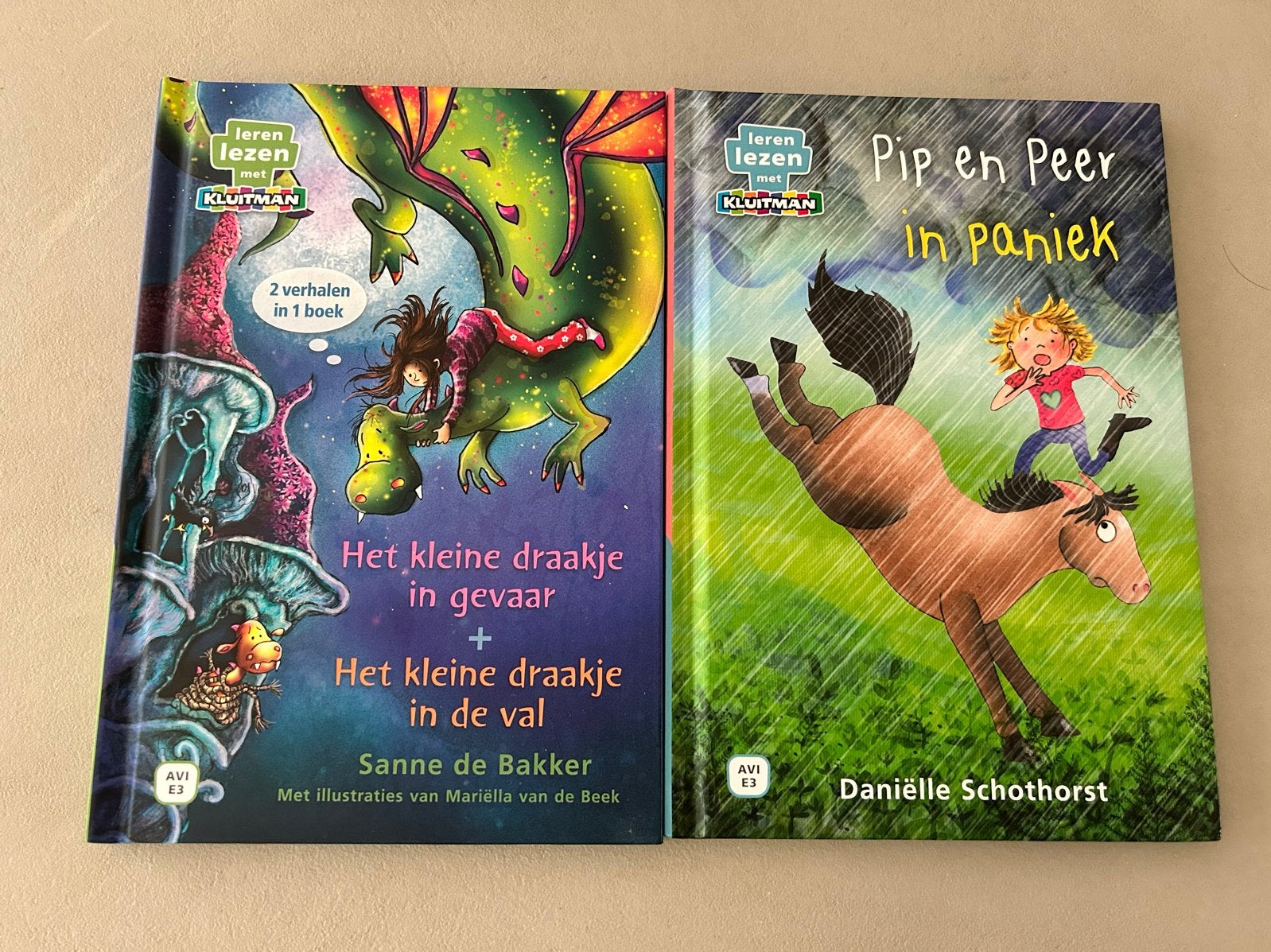 2x Leren lezen met Kluitman AVI E3: Draakje & Pip en Peer, Ophalen of Verzenden, Zo goed als nieuw, Fictie algemeen