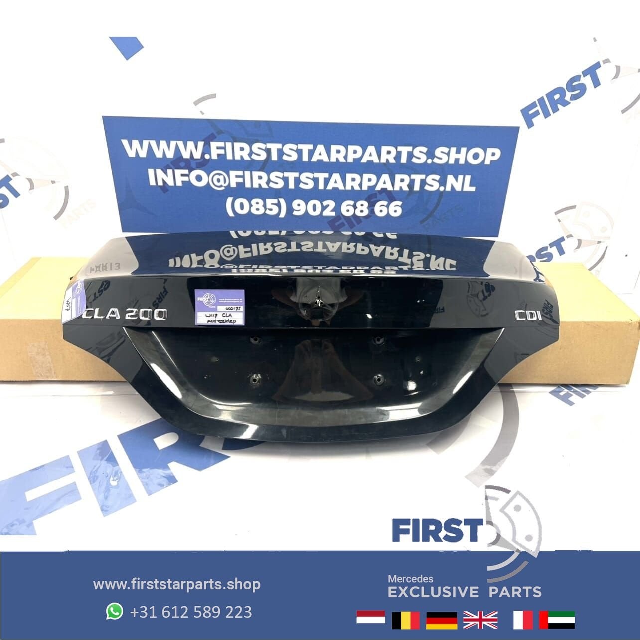 W117 CLA ACHTERKLEP ZWART C117 KLASSE SEDAN KOFFERKLEP W117, Gebruikt, -, Ophalen of Verzenden, -