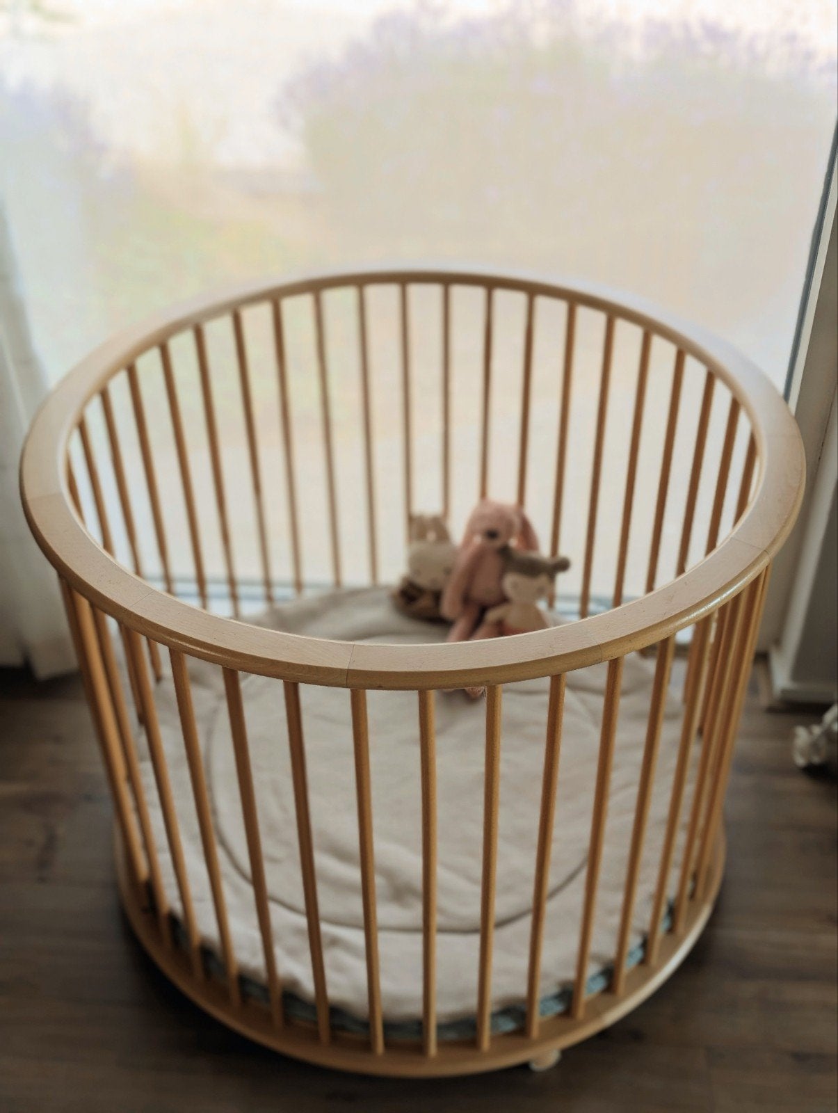 Mooie ronde houten box Bopita met 2 boxkleden (Jollein), Kinderen en Baby's, Boxen, Ophalen, Gebruikt, Rond