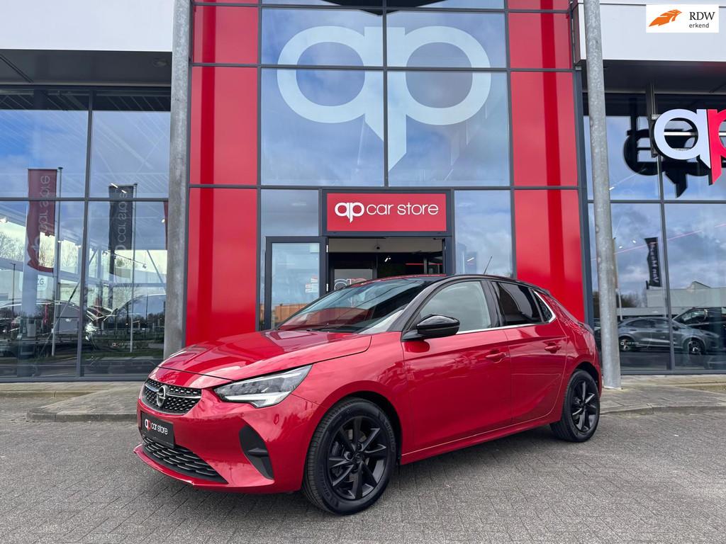 Opel Corsa 1.2 Elegance | LED | Leder | Carplay | Parksens |, Voorwielaandrijving, Gebruikt, Zwart, Parkeersensor