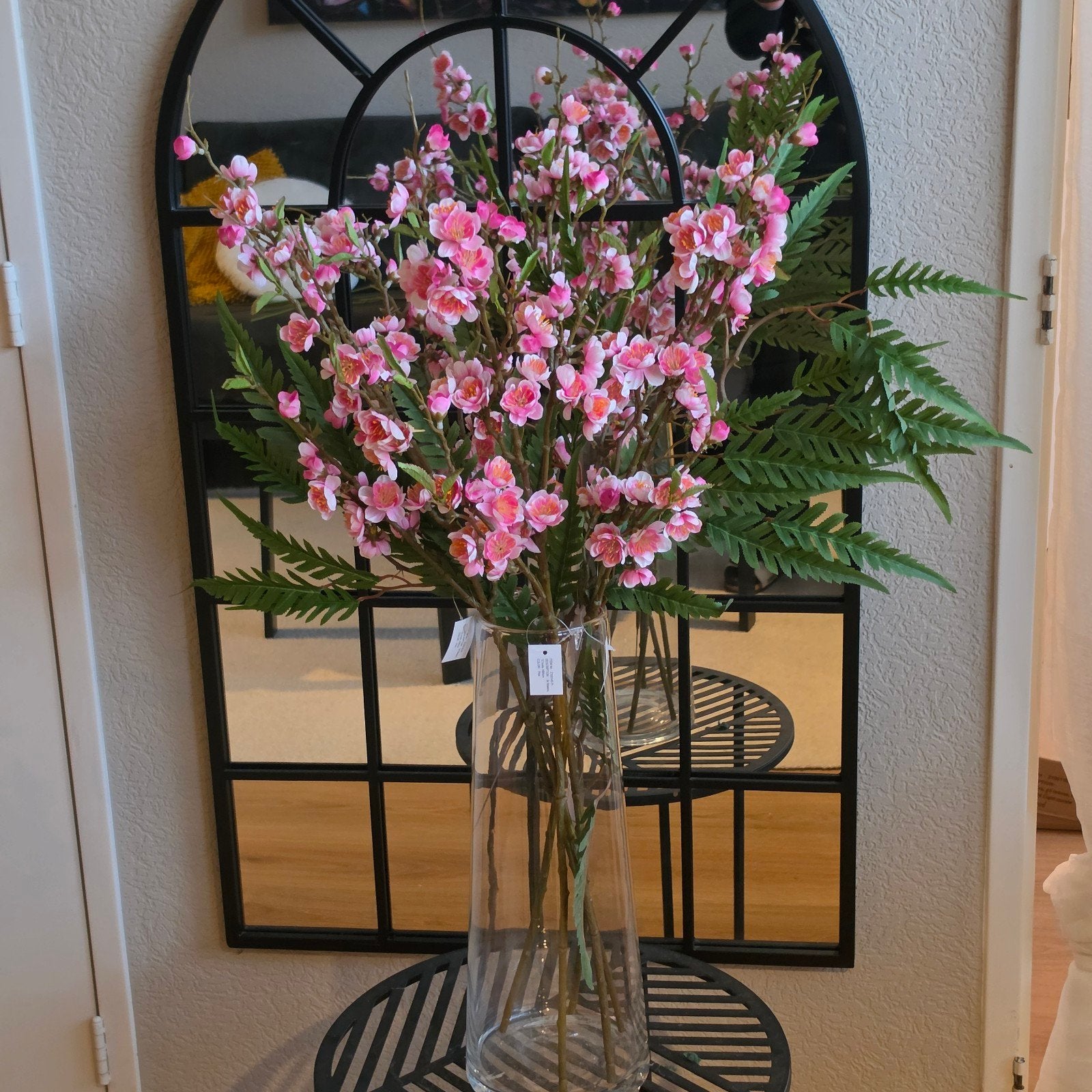 Prachtig nieuw kunst bloesemboeket - 7 stelen, Binnen, Roze, Nieuw, Ophalen of Verzenden