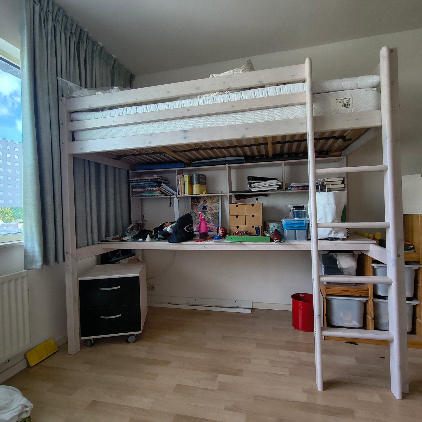 hoogslaper 90 x 200, Ophalen, Gebruikt, Eenpersoons, 160 tot 180 cm