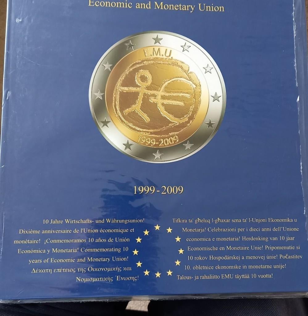 2 euro 10 Jaar EMU 2009, Ophalen of Verzenden, Overige landen, 2 euro, Setje