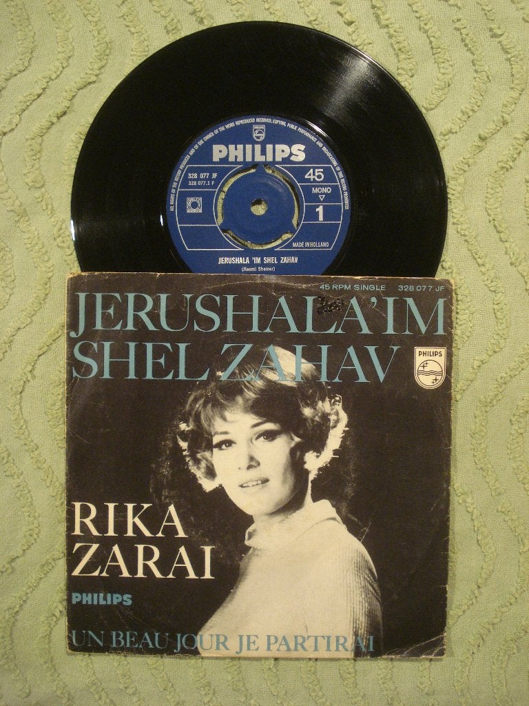 Rika Zarai 7" Vinyl Single: ‘Jerushala ‘im shel zahav’ (NL), Ophalen of Verzenden, Zo goed als nieuw, 7 inch, Pop