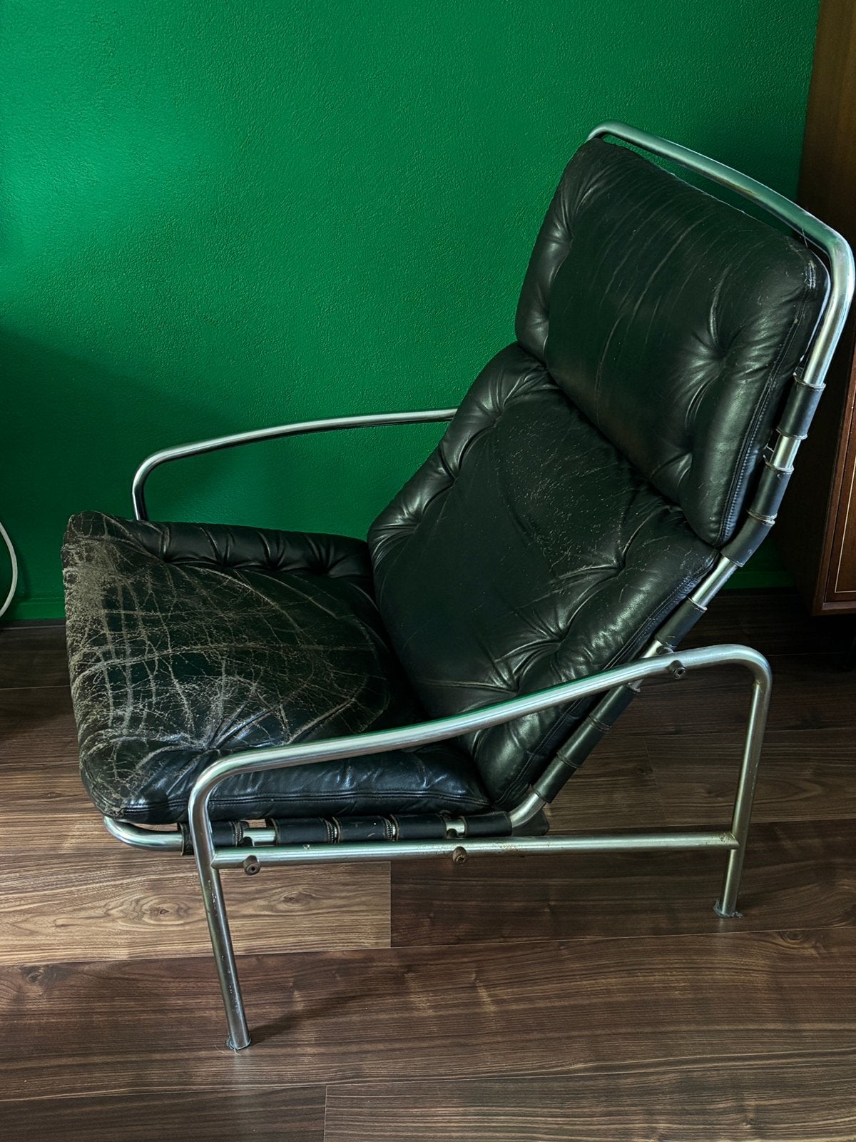 Twee prachtige Martin Visser stoelen incl poef, Ophalen, Gebruikt, 75 tot 100 cm, 60s, vintage, retro, designer, Martin Visser