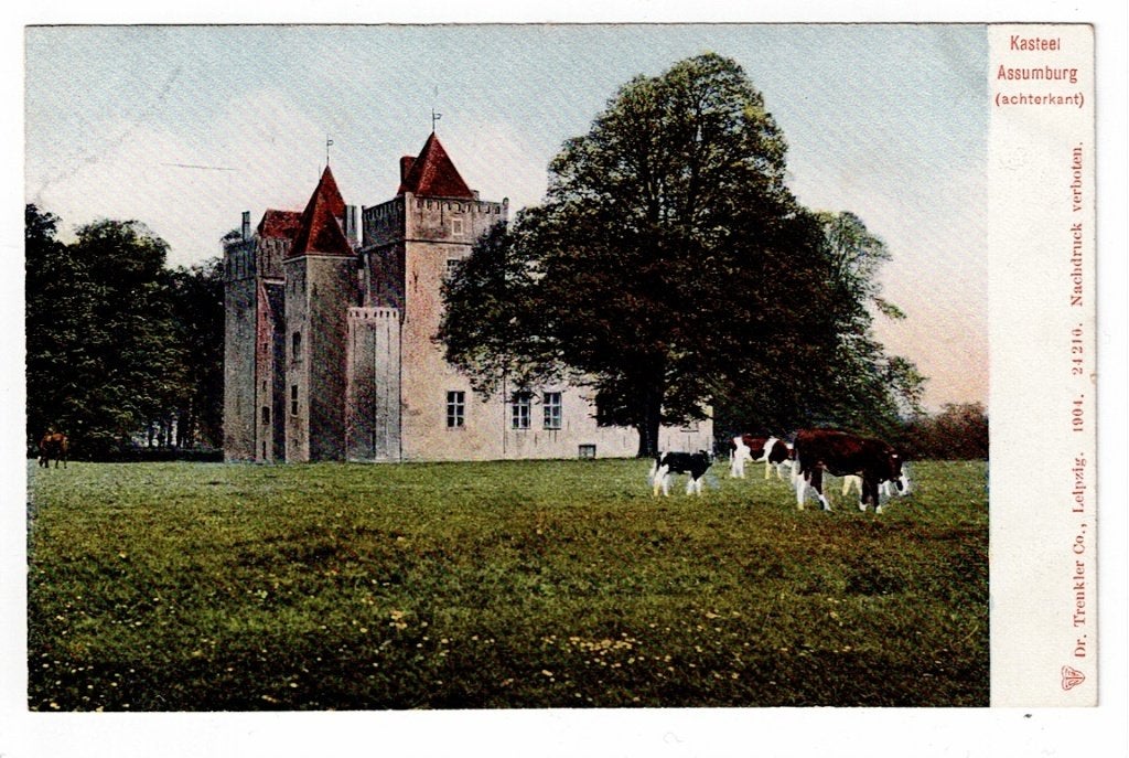 Heemskerk 1905. Kasteel "Assumburg" de achterkant., Ophalen of Verzenden, Voor 1920, Ongelopen, Noord-Holland