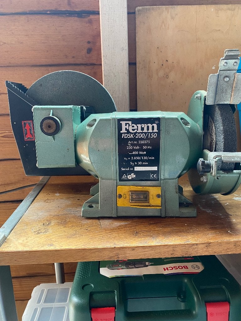 Ferm nat/droog tafel slijpmachine, Ophalen, Gebruikt, Minder dan 700 watt, Werkbankslijpmachine