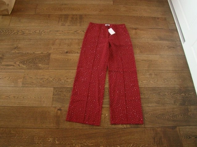 Sophie & Me Miley strass pantalon / bordeaux / XL / NIEUW, Kleding | Dames, Broeken en Pantalons, Sophie & Me, Maat 46/48 (XL) of groter