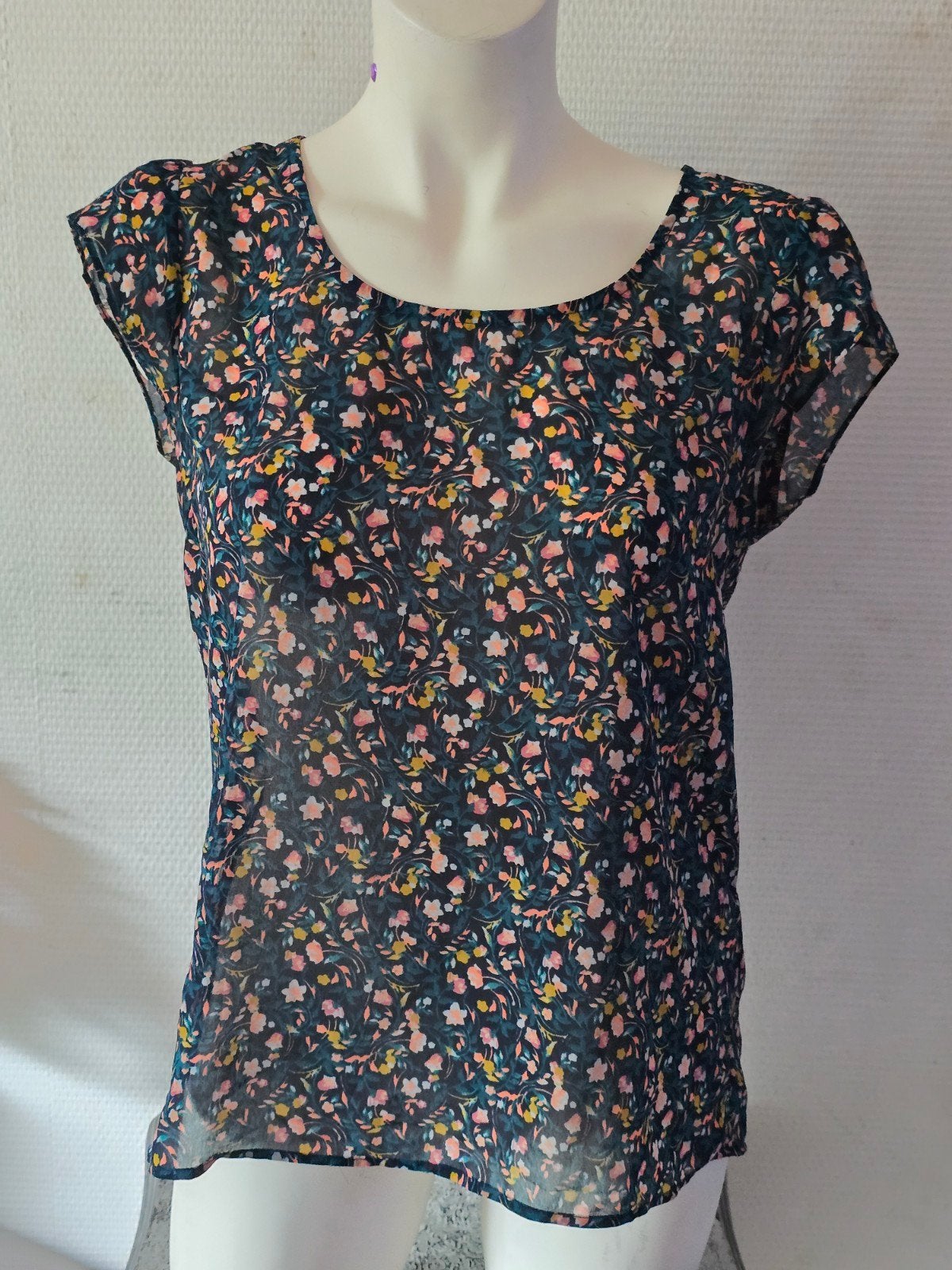 Vila dames Bloemenprint t-shirt - Maat L, Overige kleuren, Vila, Maat 42/44 (L), Ophalen of Verzenden