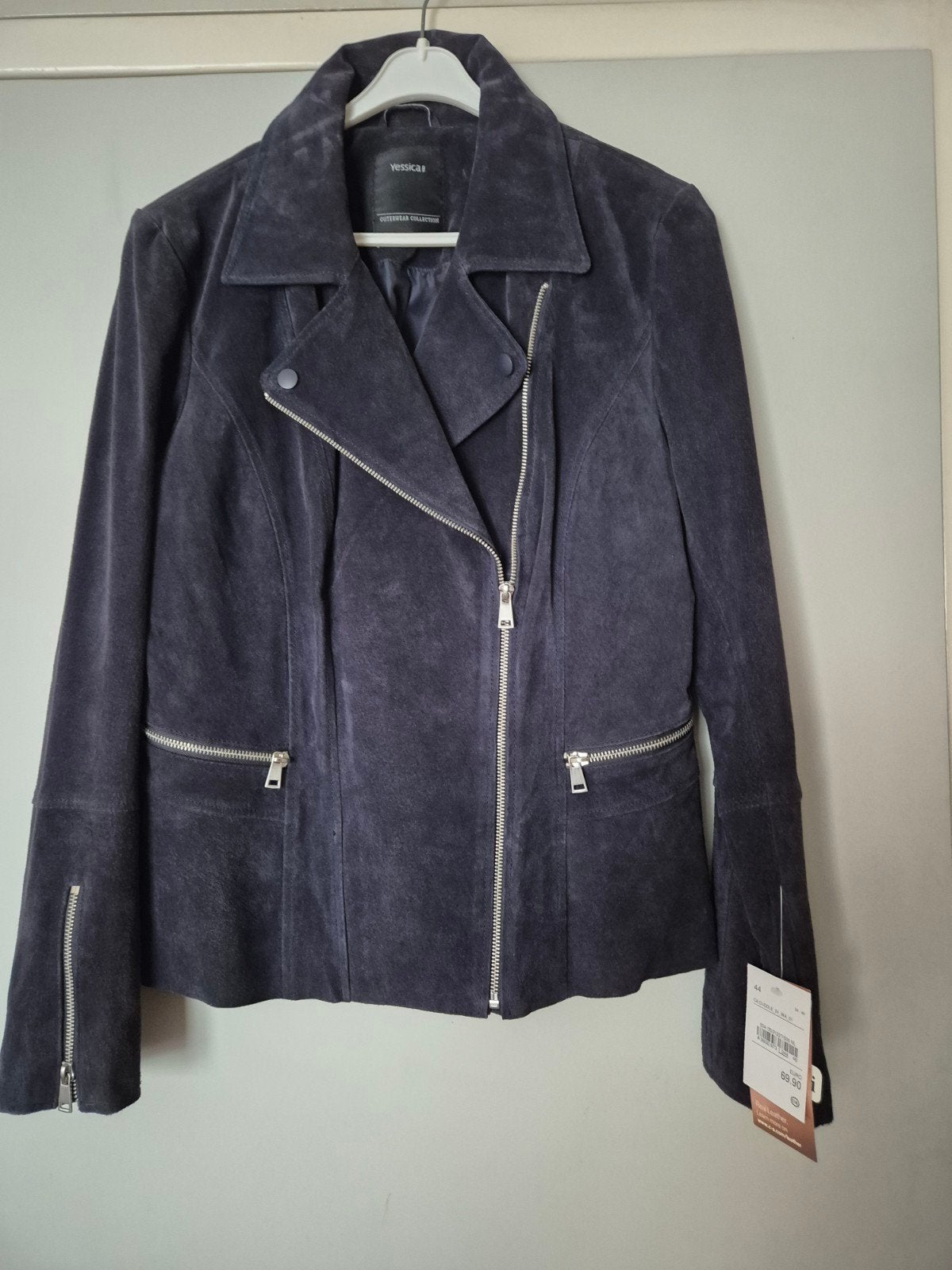 Mooie Jas blauw mt 44 C&A, Ophalen of Verzenden, Zo goed als nieuw, Maat 42/44 (L), Blauw