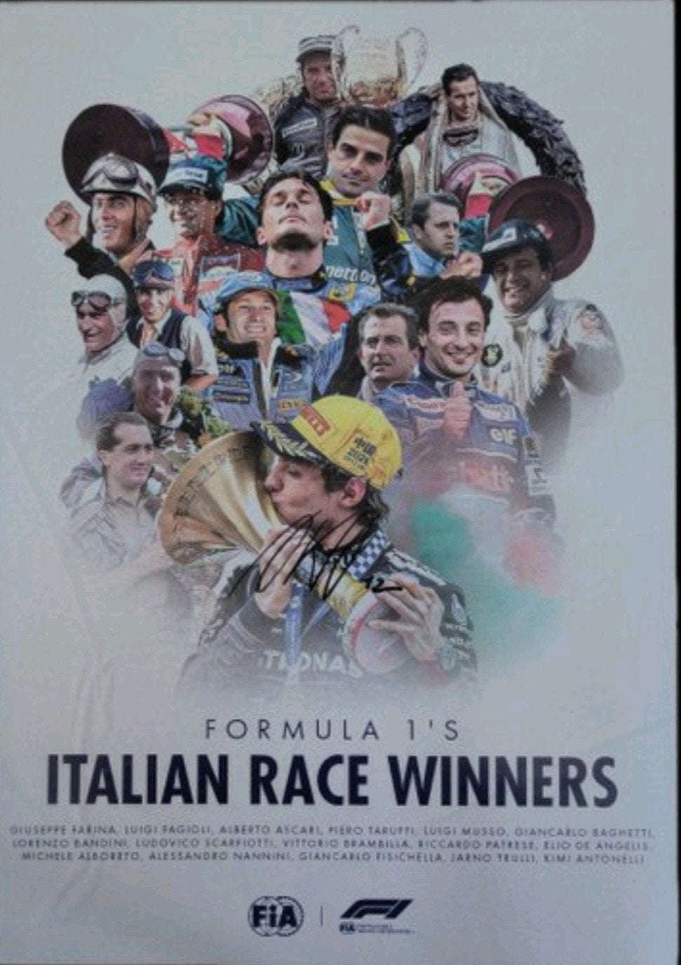 Formule 1 Poster met handtekening Antonelli, Ophalen of Verzenden, Zo goed als nieuw, Formule 1