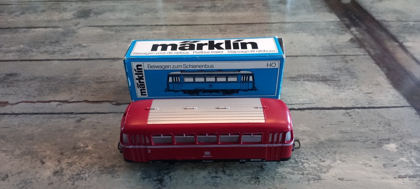 Märklin Schienenbus Bijwagen Rood - Zo goed als nieuw, Hobby en Vrije tijd, Ophalen, Wisselstroom, Wagon, Zo goed als nieuw