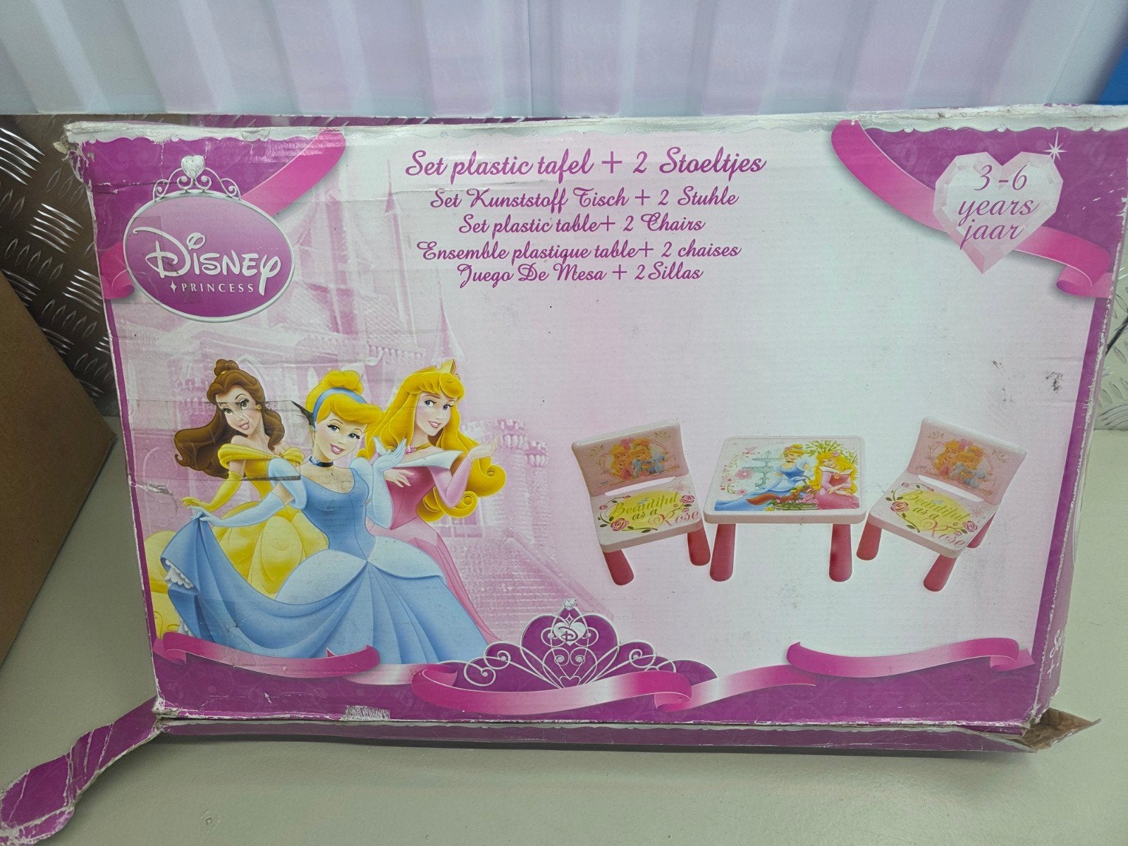 Disney Princess Tafel en Stoeltjes Set 3-6 jaar, Ophalen, Nieuw, Tafel(s) en Stoel(en)