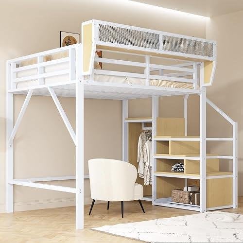 Hoogslaper Dolamani 140x200 met trap en kastjes, Huis en Inrichting, Slaapkamer | Stapelbedden en Hoogslapers, Ophalen, Hoogslaper