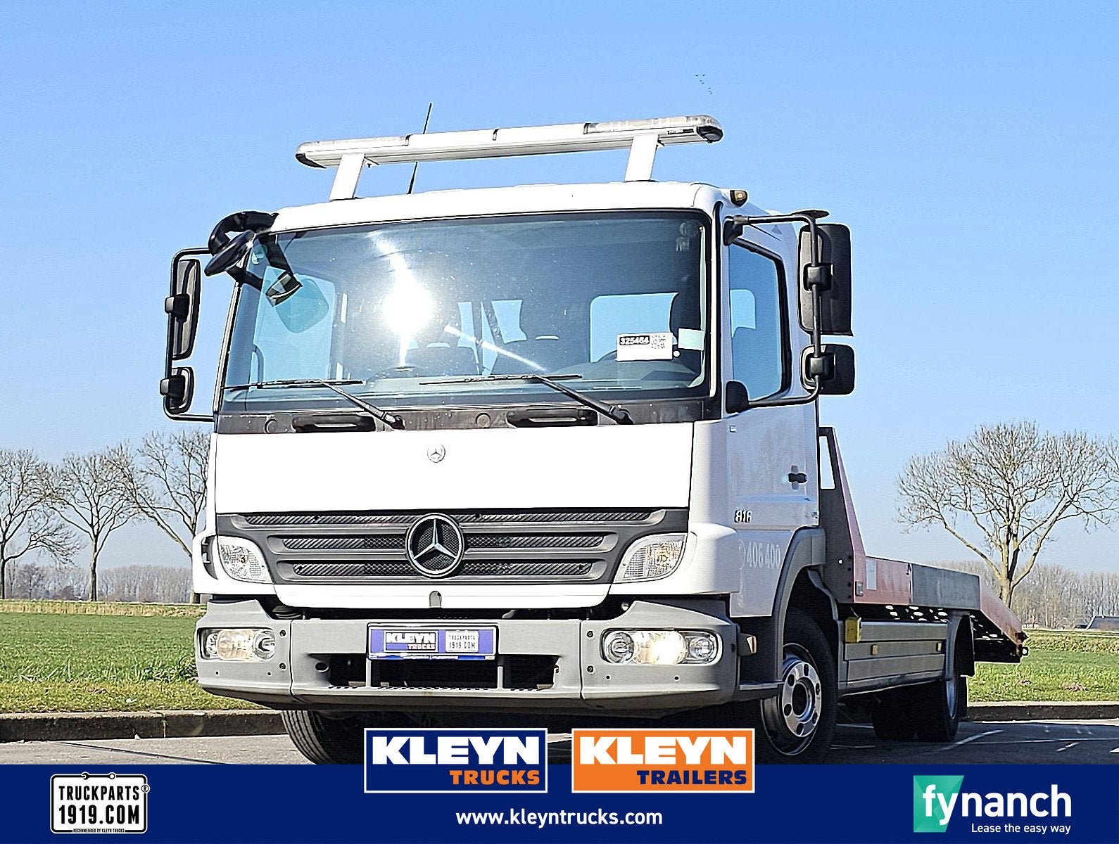 MERCEDES-BENZ ATEGO 818 techau whinch ramps, 156 pk, Cruise Control, Wit, Mercedes-Benz