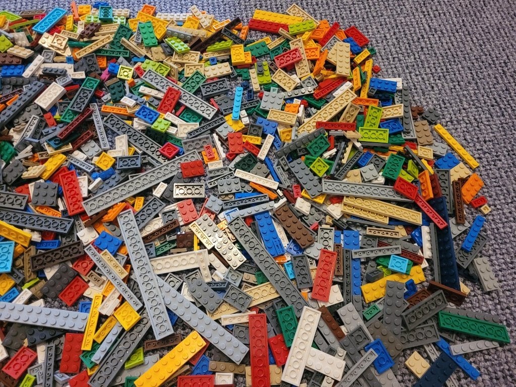 Partij Z1=1,4 Kilo Lego plaatjes gemengd, Lego, Lego, Gebruikt, Lego
