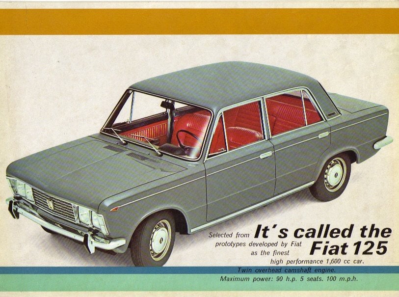 Fiat 125 Brochure Folder (A1137), Verzenden, Zo goed als nieuw, Overige merken