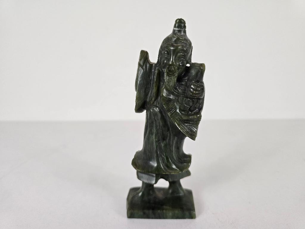 Beeld wijsgeer, serpentijn, China, midden 20e eeuw, Ophalen of Verzenden