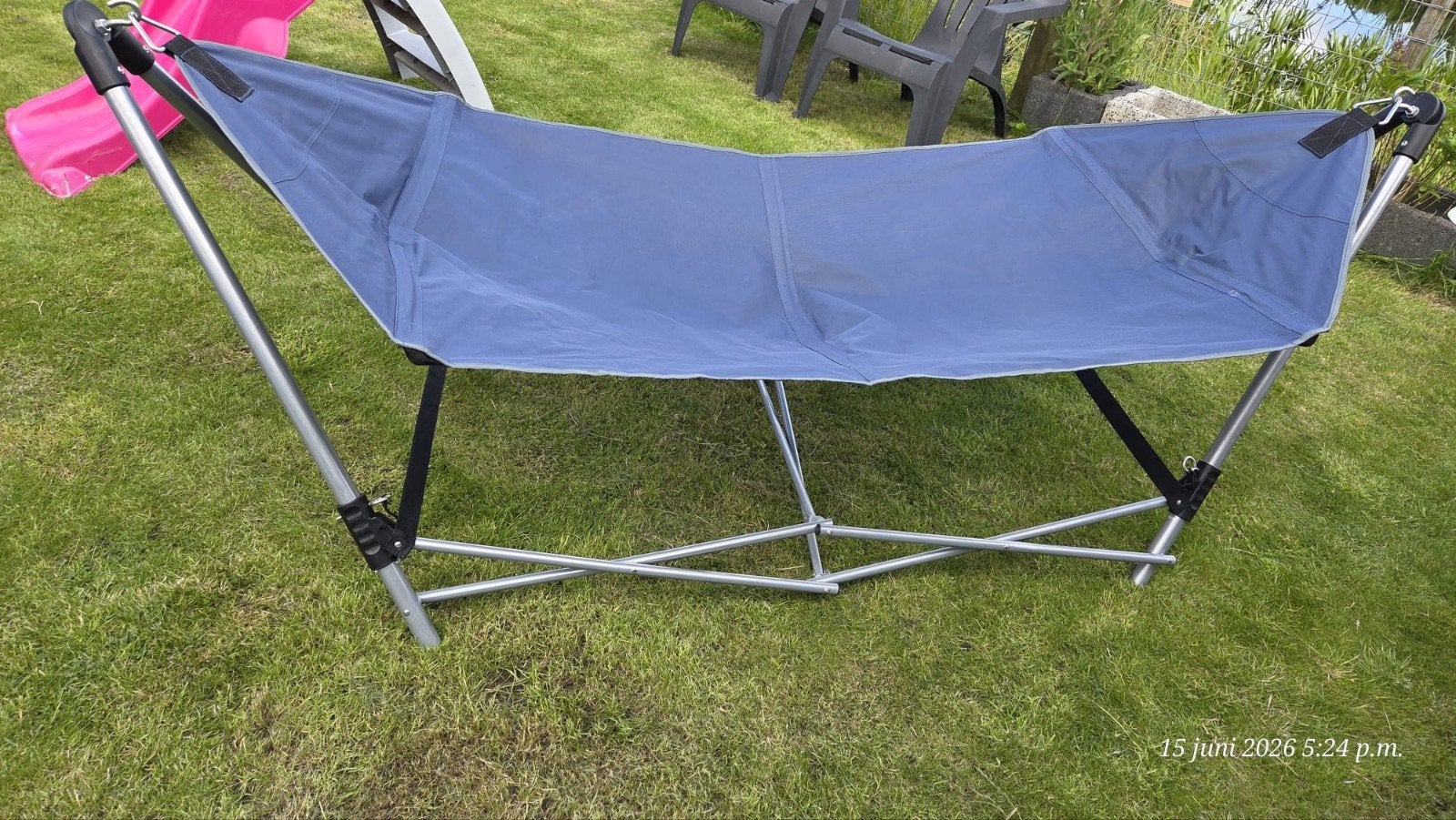Comfortabele opvouwbare hangmat met standaard, Ophalen, Opvouwbaar, Gebruikt, Eenpersoons