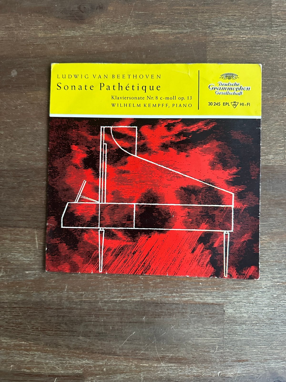 Beethoven: Sonate Pathétique - Wilhelm Kempff (EP), Cd's en Dvd's, Gebruikt, 7 inch, Ophalen of Verzenden, EP