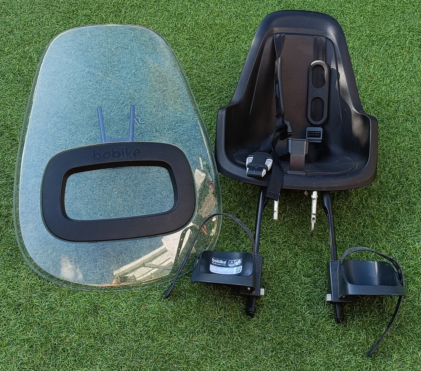 Bobike Mini One Voorzitje met Windscherm - Zwart, Ophalen, Gebruikt, 0 t/m 18 kg, Voorzitje