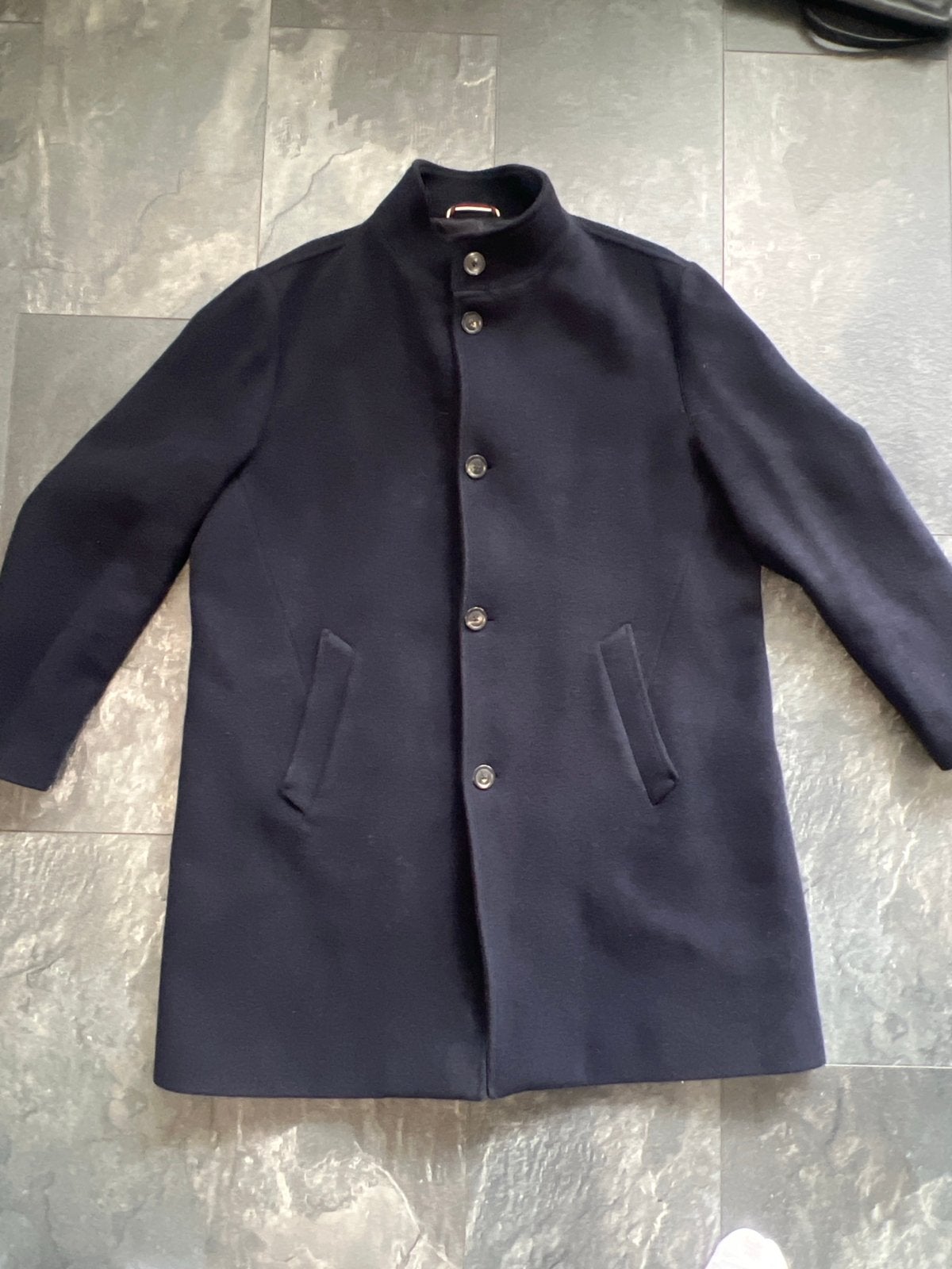 Tommy Hilfiger Wollen Jas - Maat XXL, Ophalen of Verzenden, Zo goed als nieuw, Overige maten, Blauw