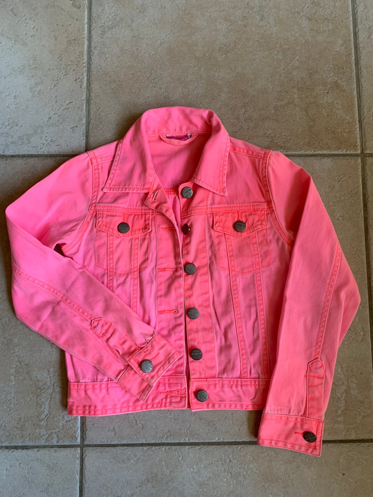 Roze spijker jasje maat 122/128, Kinderen en Baby's, Kinderkleding | Maat 122, Ophalen of Verzenden, Zo goed als nieuw, Meisje