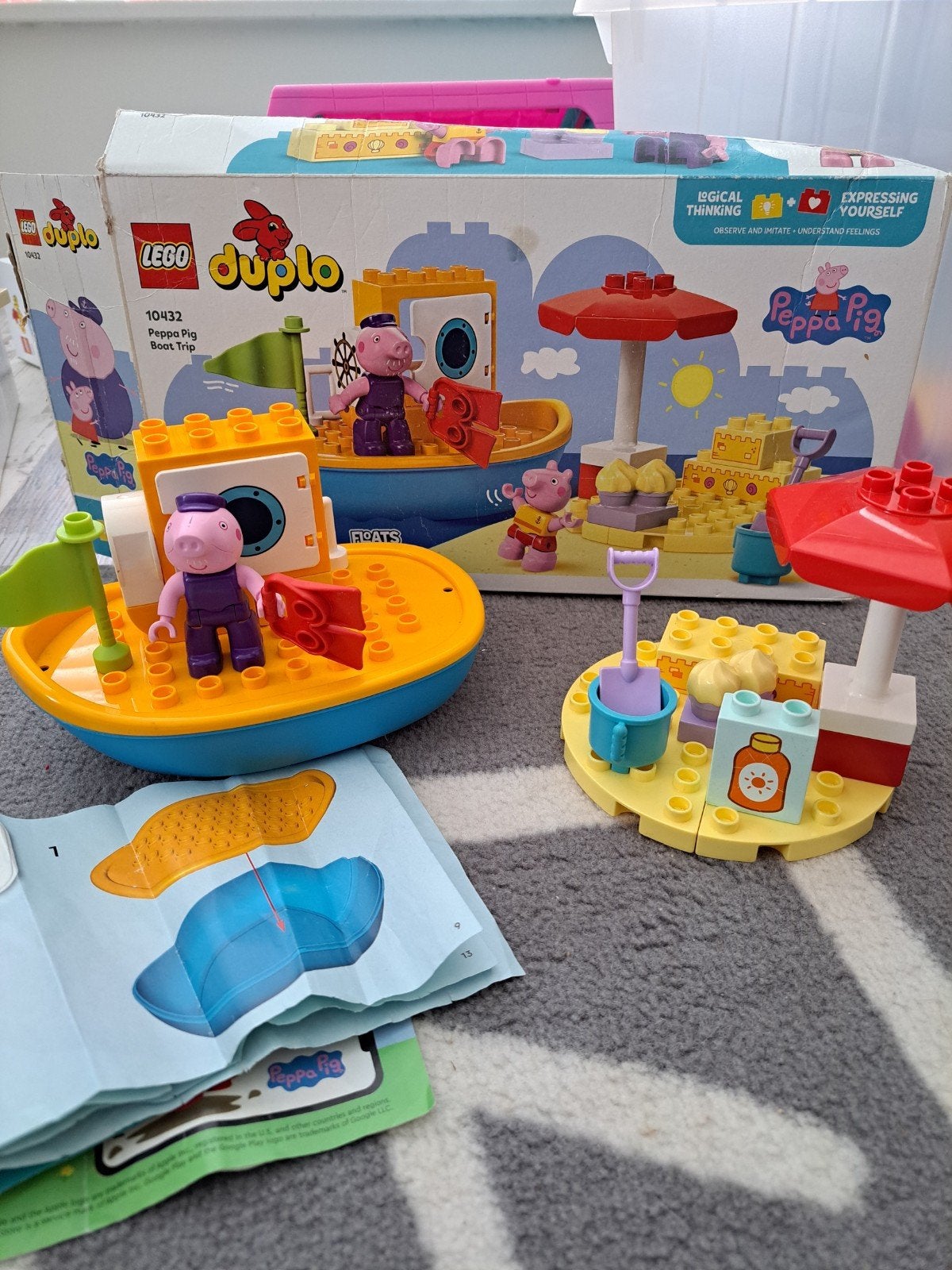 Lego Duplo Peppa Pig Boot Trip (10432), Overige typen, Ophalen of Verzenden, Zo goed als nieuw, Inclusief instructies