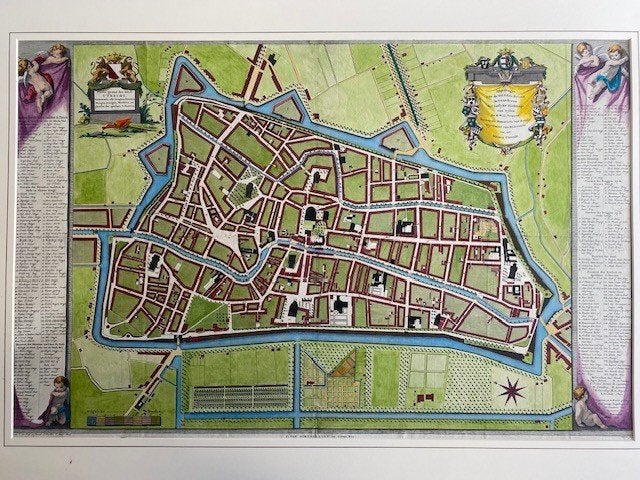 Plattegrond van Utrecht, 94 cm, Cartografie, 60 cm, Ophalen of Verzenden
