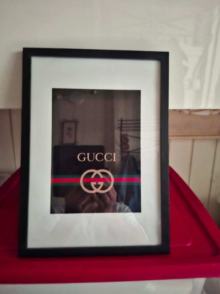 Gucci lijst 30x20cm, Huis en Inrichting, Ophalen, Minder dan 50 cm, Gebruikt, Print