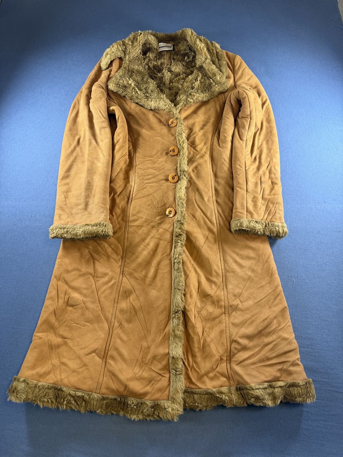 Vintage Dressing Afghaanse jas bruin dames maat S, Bayline Vintage Trading, Bruin, Verzenden, Zo goed als nieuw