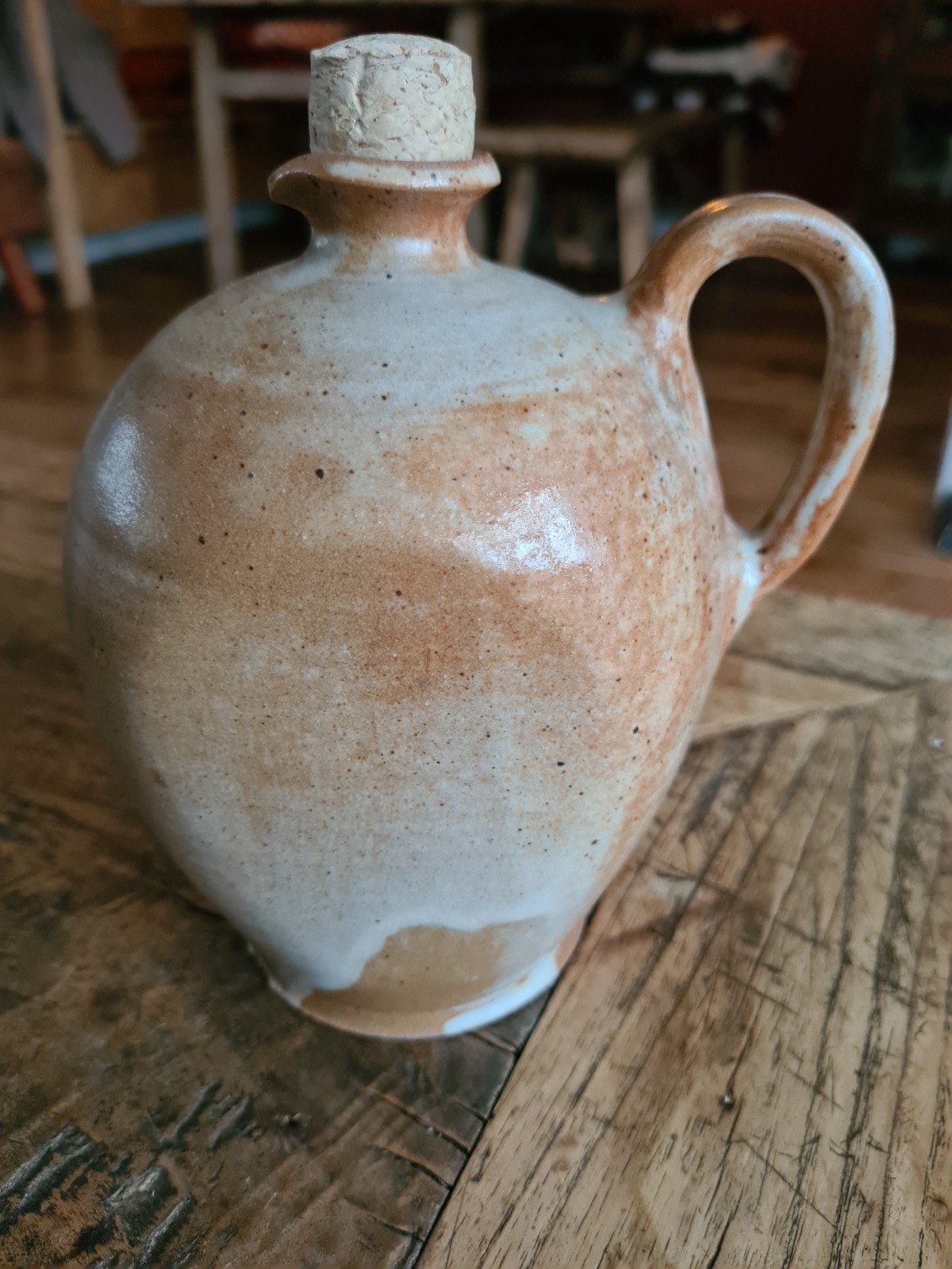Rustieke kruik met kurk., Antiek en Kunst, Ophalen of Verzenden