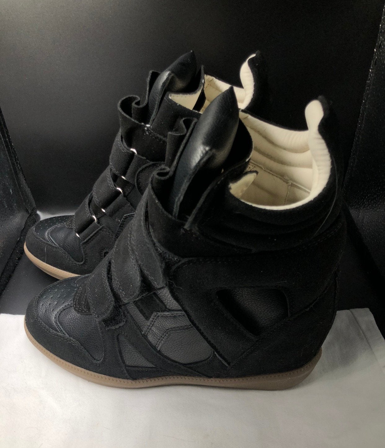 Nieuw| Zwarte wedge sneakers verborgen sleehak | Bekett |m39, Kleding | Dames, Zwart, Nieuw, Ophalen of Verzenden, Sneakers of Gympen