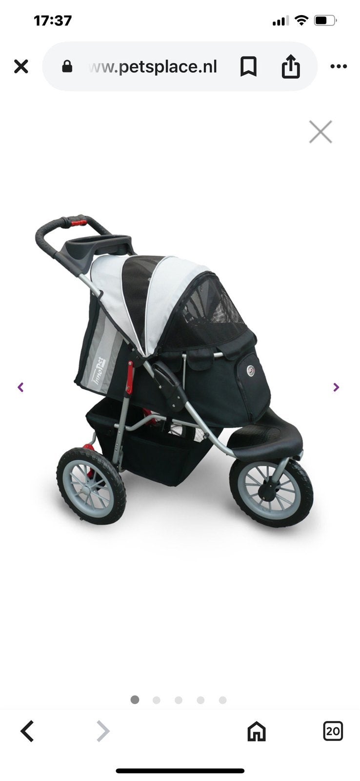 Innopet Comfort Efa nieuw kleur zwart wit, Innopet, Ophalen, Nieuw, Hondenbuggy