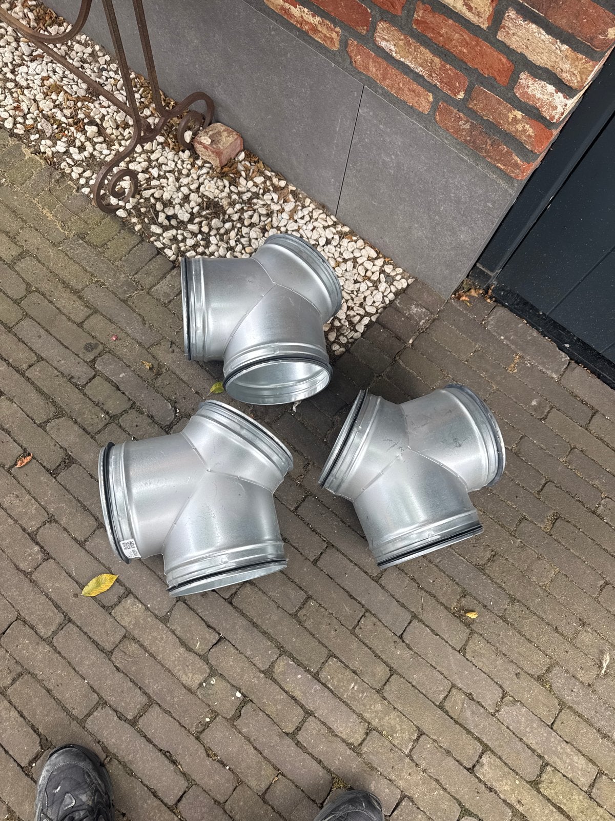 Y-stuk 200mm ventilatiebuis - Gegalvaniseerd, Doe-het-zelf en Verbouw, Ophalen of Verzenden, Nieuw, Ventilator