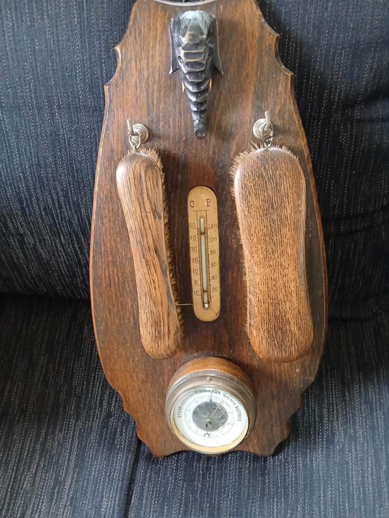 Kledingborstels met barometer en thermometer, Ophalen of Verzenden