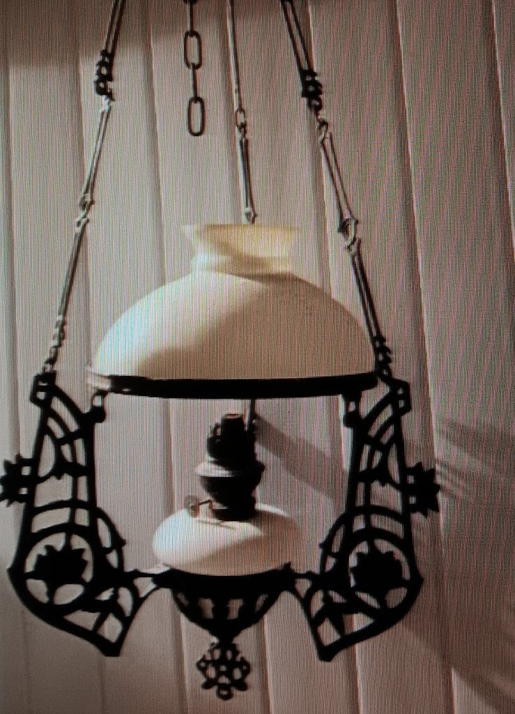 2 hele oude lampen petroleum en scheepslamp, Antiek en Kunst, Ophalen