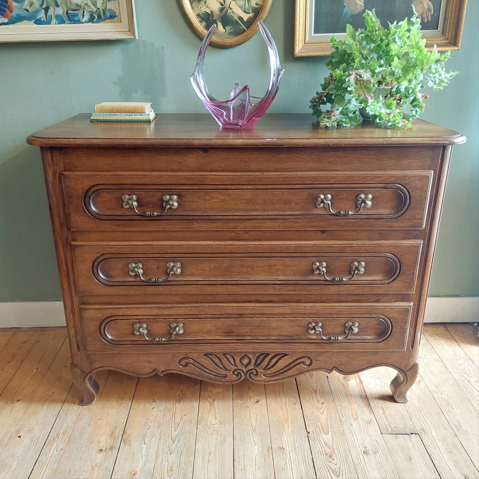 Lucky Vintage antiek Frans Dressoir of grote ladekast, Ophalen