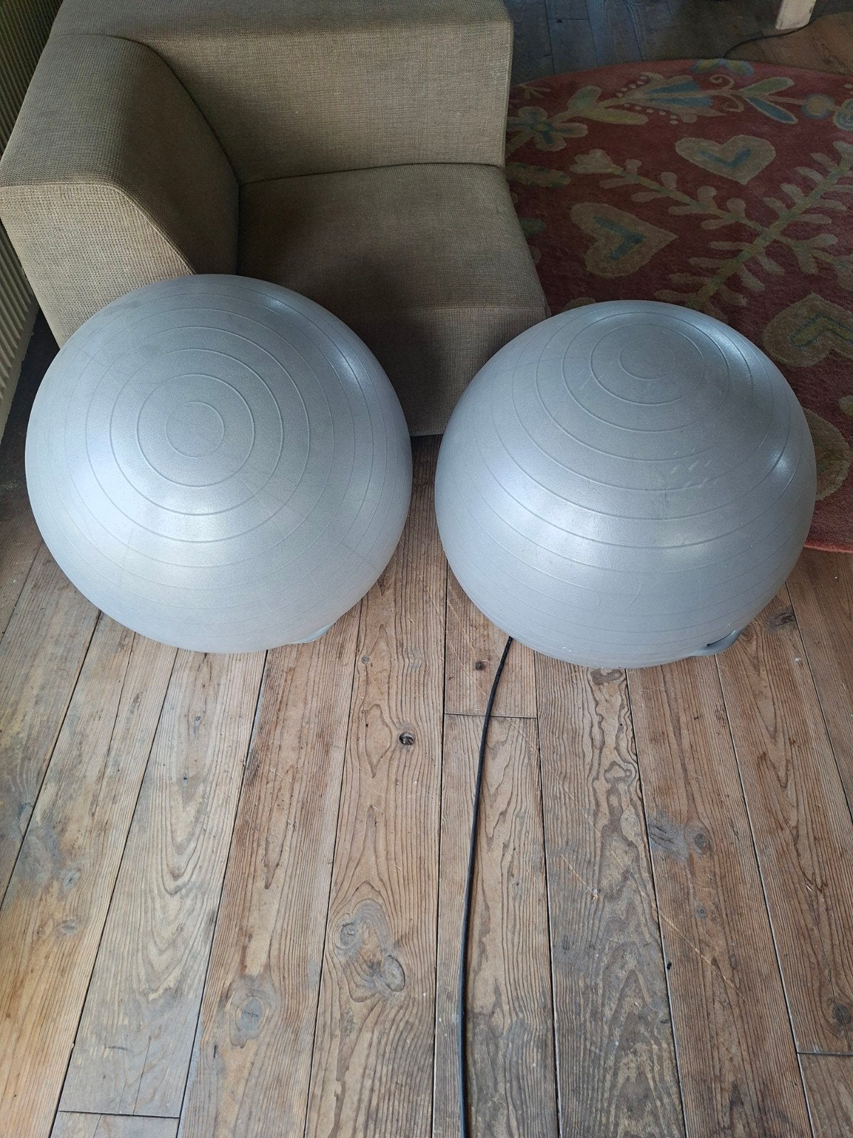 Crivit Fitnessbal / Gymnastiekbal met weerstandsbanden, Ophalen, Gebruikt, Benen, Fitnessbal