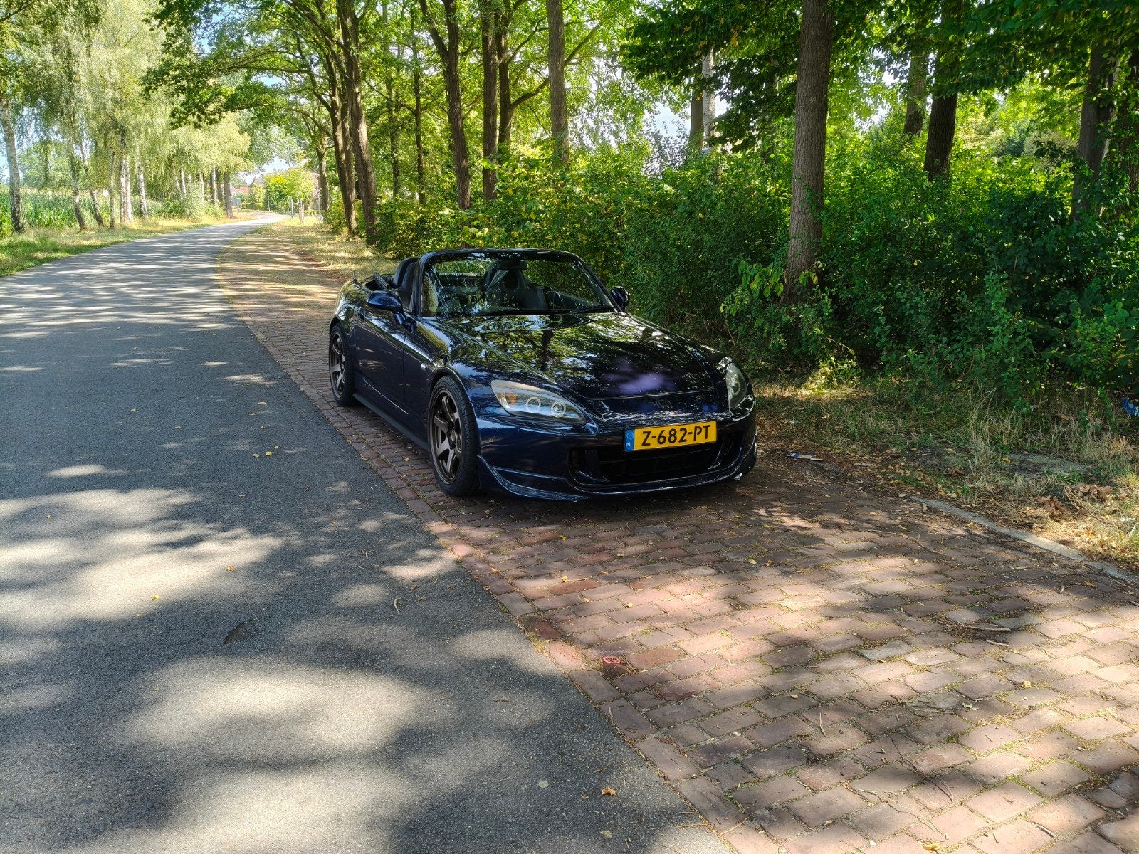 Honda S2000 2.0 I 2004 Blauw, Auto's, Achterwielaandrijving, 4 cilinders, Cabriolet, Blauw