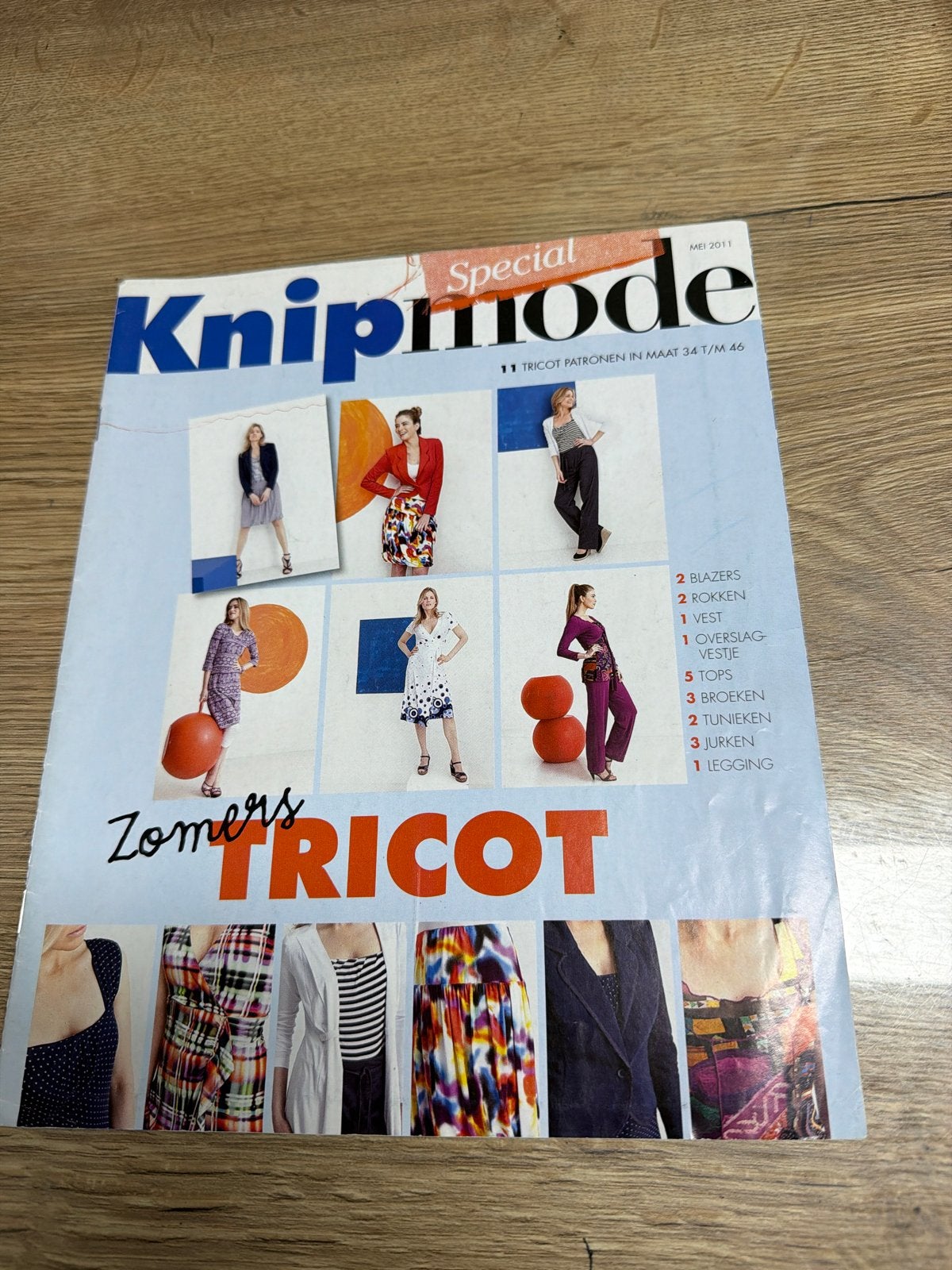 Knipmode Special Zomers Tricot Mei 2011 - Patronen 34 t/m 46, Vrouw, Ophalen of Verzenden, Knipmode, Overige typen