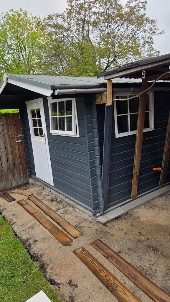 Tuinhuisje 3x3 meter in goede staat, Tuin en Terras, Tuinhuizen, Ophalen, Tuinhuis, 250 tot 500 cm, 2 ramen