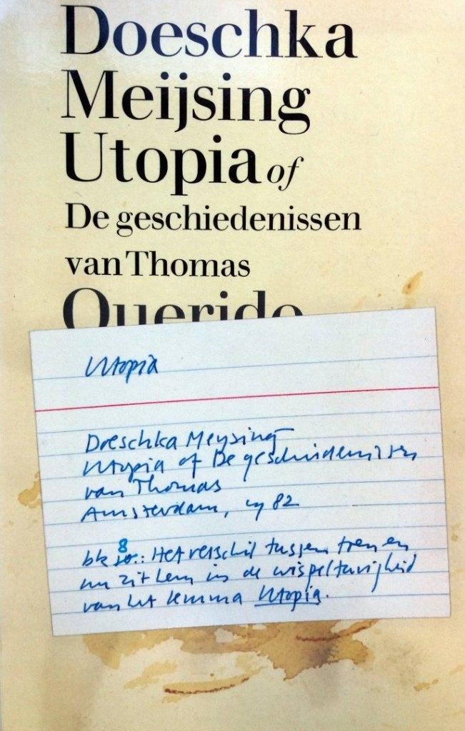 Doeschka Meijsing - Utopia of De geschiedenissen van Thomas, Ophalen of Verzenden, Gelezen, Nederland
