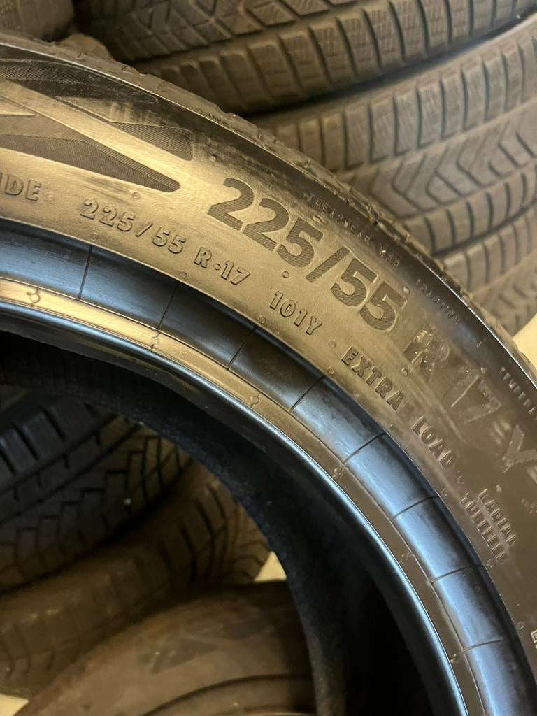 2x 225/55R17 Continental Zomerbanden gebruikt, Ophalen, Gebruikt, Continental, 17 inch