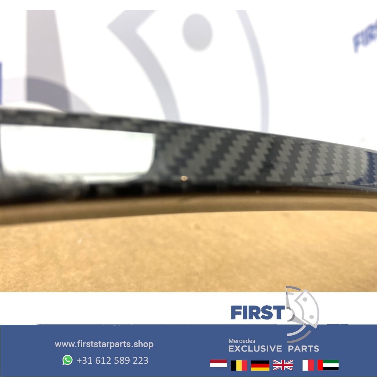 W205 C43 AMG CARBON SPOILER KOFFERBAK C KLASSE 43 2014-2021, Gebruikt, Ophalen of Verzenden, Achter, -