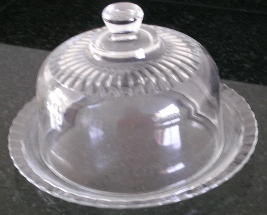 Vintage glazen kaasstolp, Ophalen of Verzenden