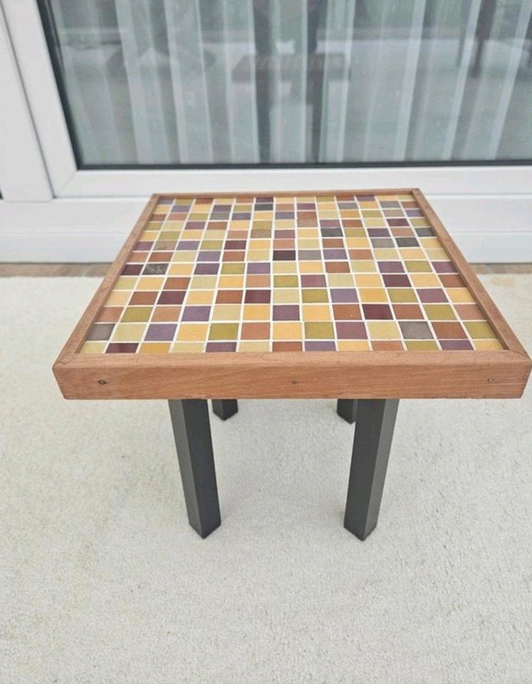 Mooi mozaiek tafeltje, Ophalen, Rond, Minder dan 55 cm