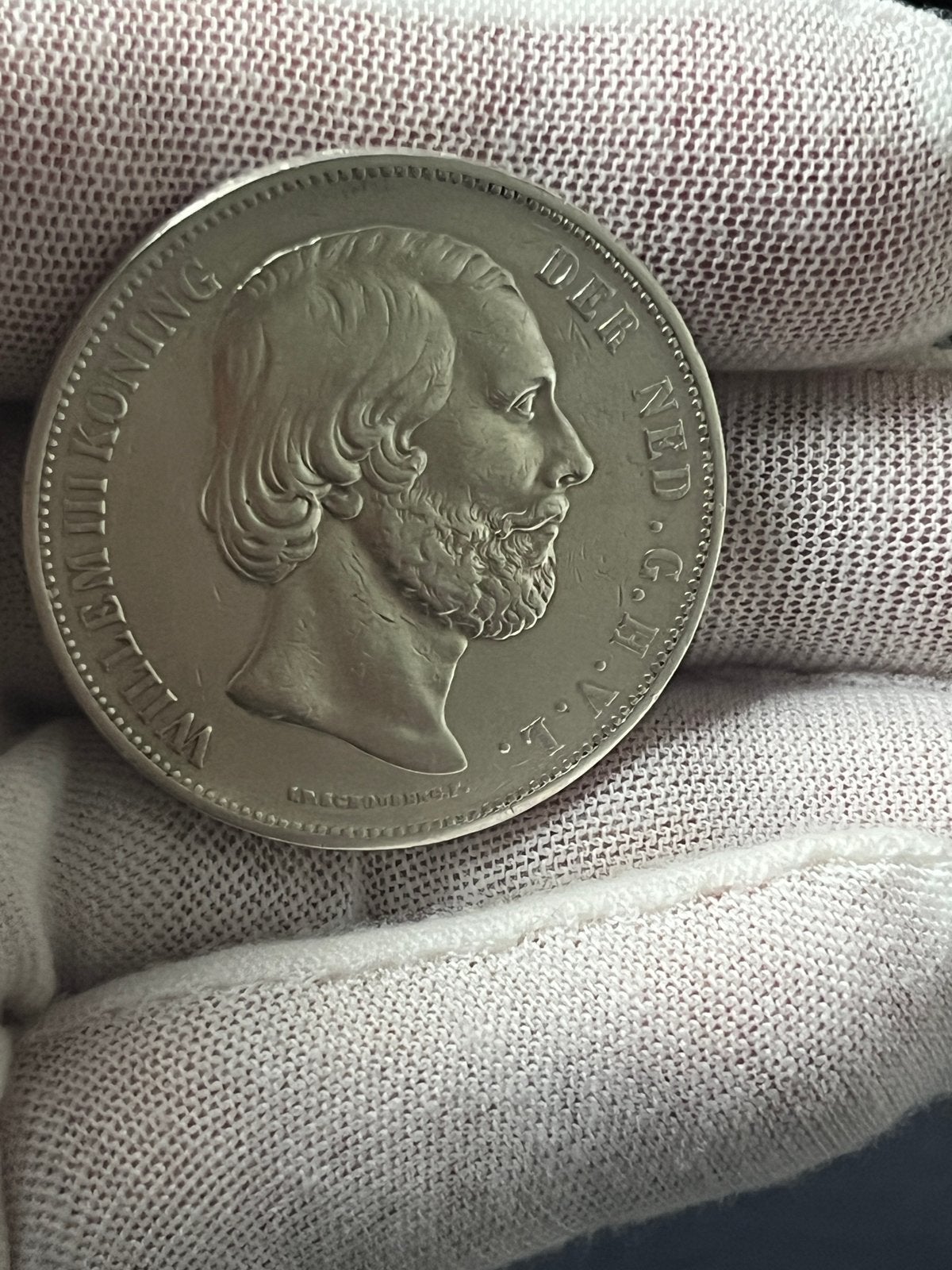 Schaarse Rijksdaalder 1861 Willem 3, Ophalen of Verzenden, Koning Willem III, 2½ gulden, Zilver
